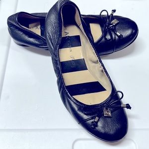 Anne Klein iflex black LEATHER flats size 6.5